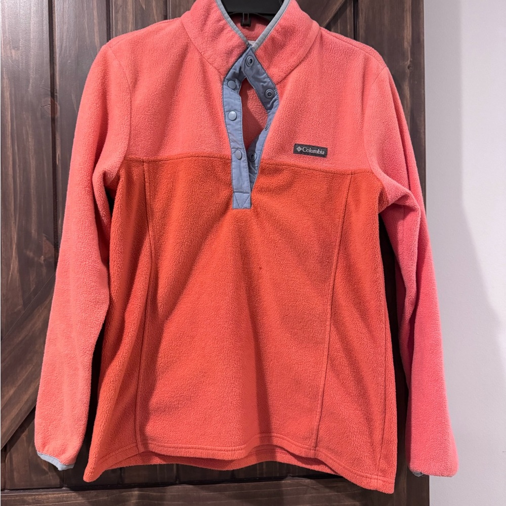 Columbia Women’s Coral and Orange Fleece Pullover